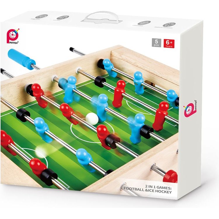 2 in 1 Tabletop Game: Foosball & Hockey