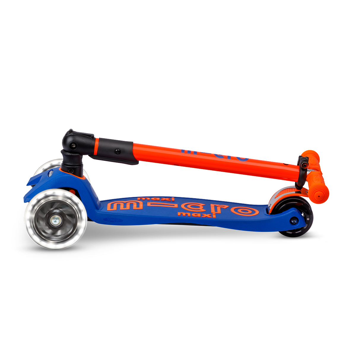 Maxi Deluxe Foldable Neon LED Scooter - Blaze Orange
