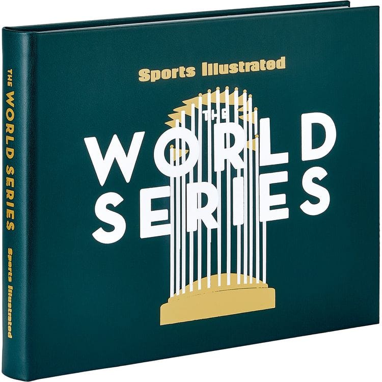The World Series Book in Green Bonded Leather