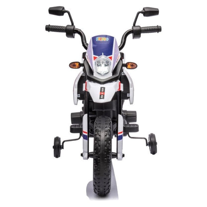 12V Aprilia Motorcycle 1 Seater Ride On for Kids - White