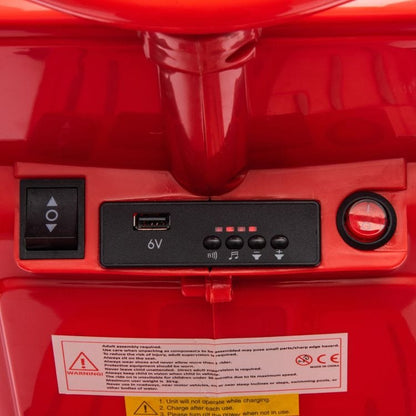 12V Vespa Electric Ride-On Scooter - Red