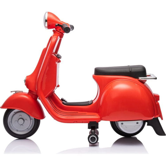 12V Vespa Electric Ride-On Scooter - Red