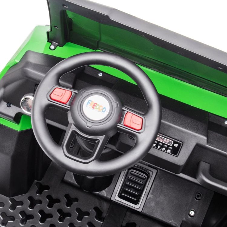 24V 4x4 Freddo Toys Tractor Trailer 2 Seater Ride on - Green