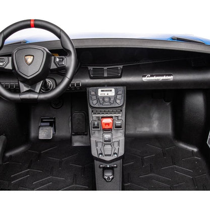 24V Lamborghini Aventador 2 Seater Ride on Car - Blue