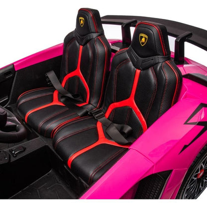24V Lamborghini Aventador 2 Seater Ride on Car for Kids - Pink