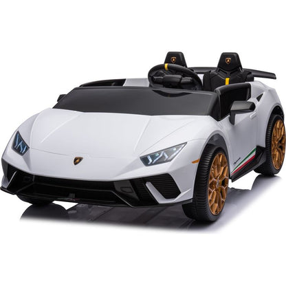 24V Lamborghini Huracan 2-Seater Electric Ride On - White