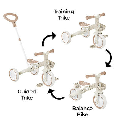 3in1 ECO Learning Trike - Coconut
