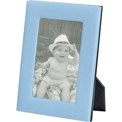 4" x 6" Leather Studio Frame - Light Blue