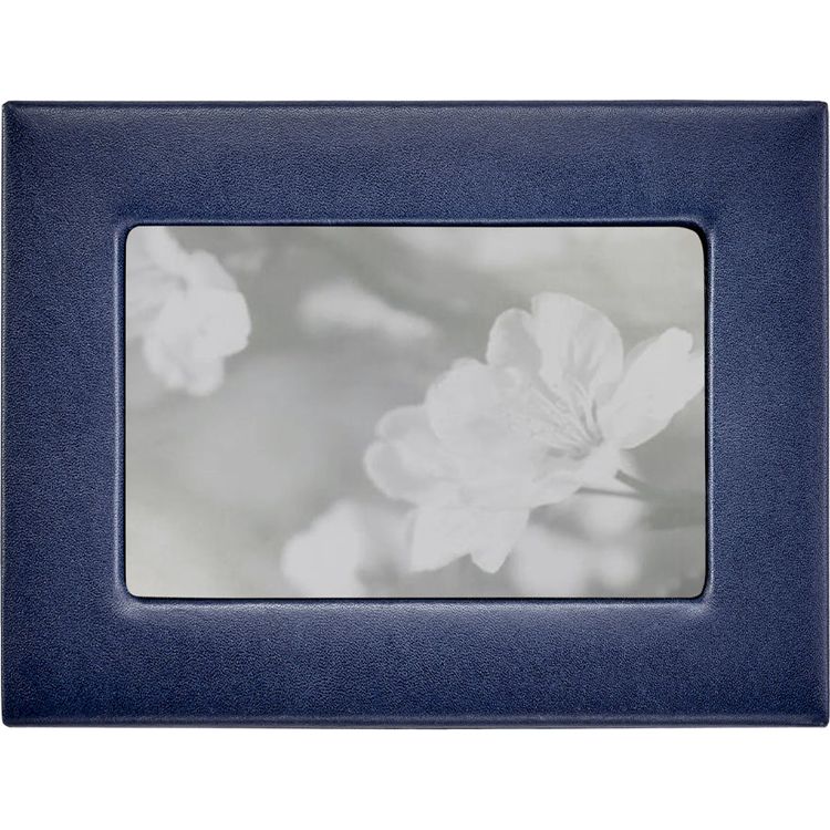 4" x 6" Leather Studio Frame - Navy Blue
