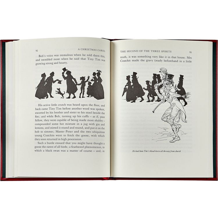 A Christmas Carol Book in Red Bonded Leather