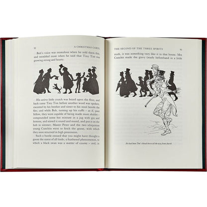 A Christmas Carol Book in Red Bonded Leather