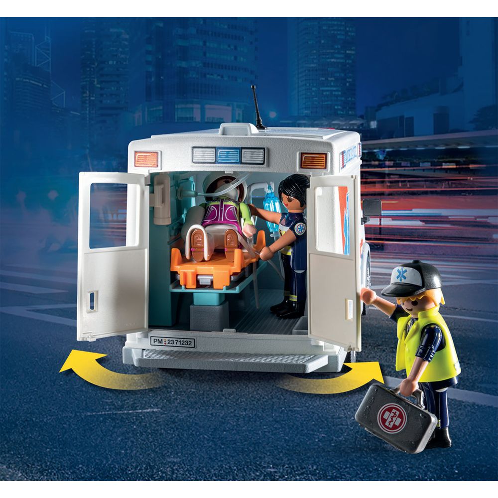 Ambulance with Lights, Accessories and 3 Figures