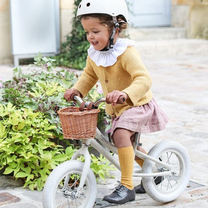 Balance Bicycle - Ivory White with Helmet