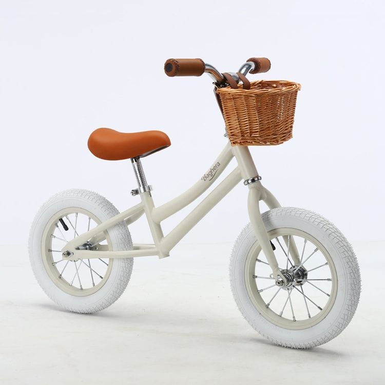 Balance Bicycle - Ivory White with Helmet