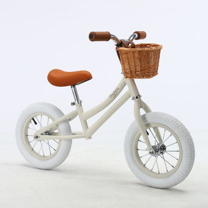 Balance Bicycle - Ivory White with Helmet