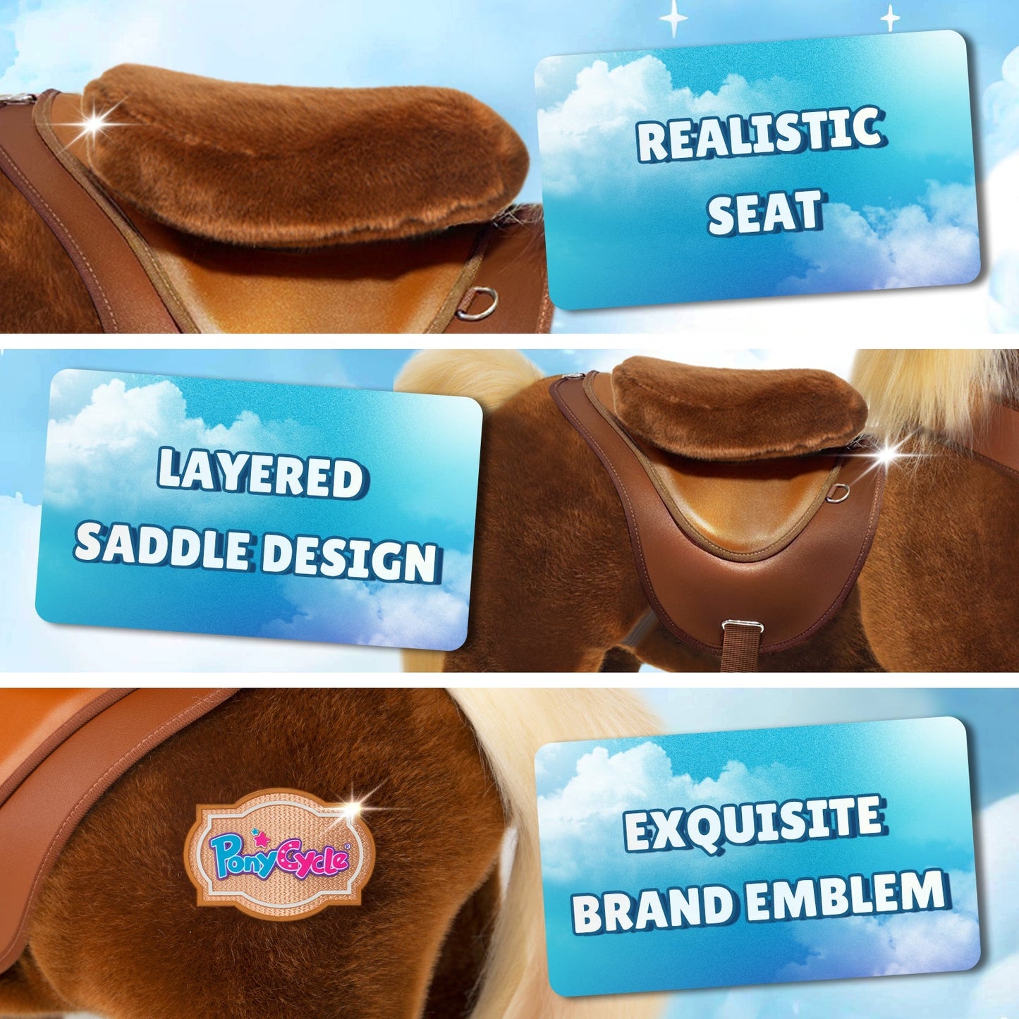 Brown Horse Model Y Ride on Toy - 3-4 Years