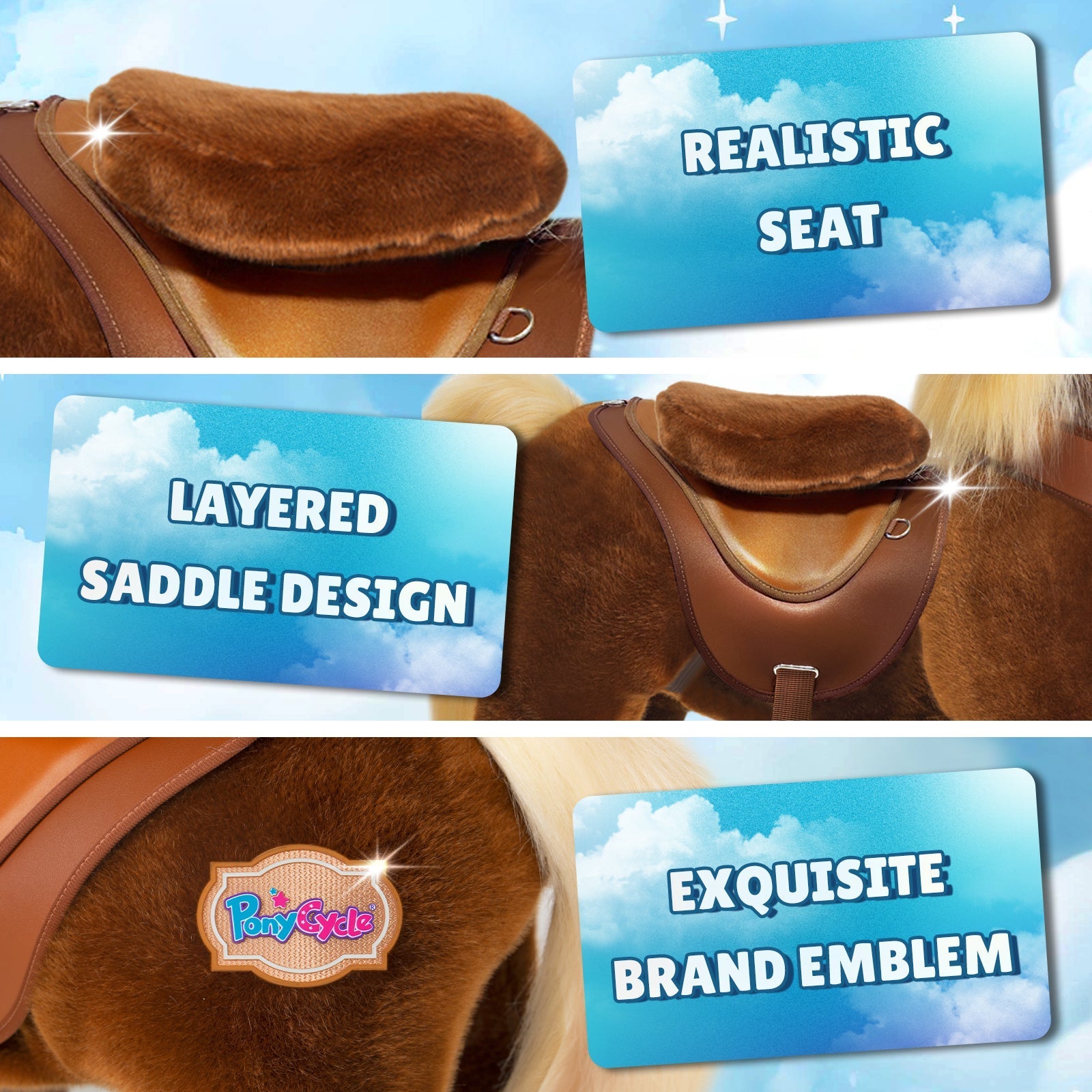 Brown Horse Model Y Ride on Toy - 3-4 Years