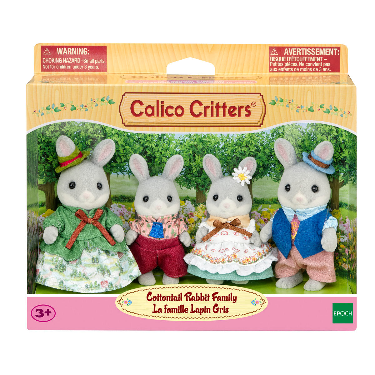 Calico Critters Cottontail Rabbit Family Collectible Doll Figures
