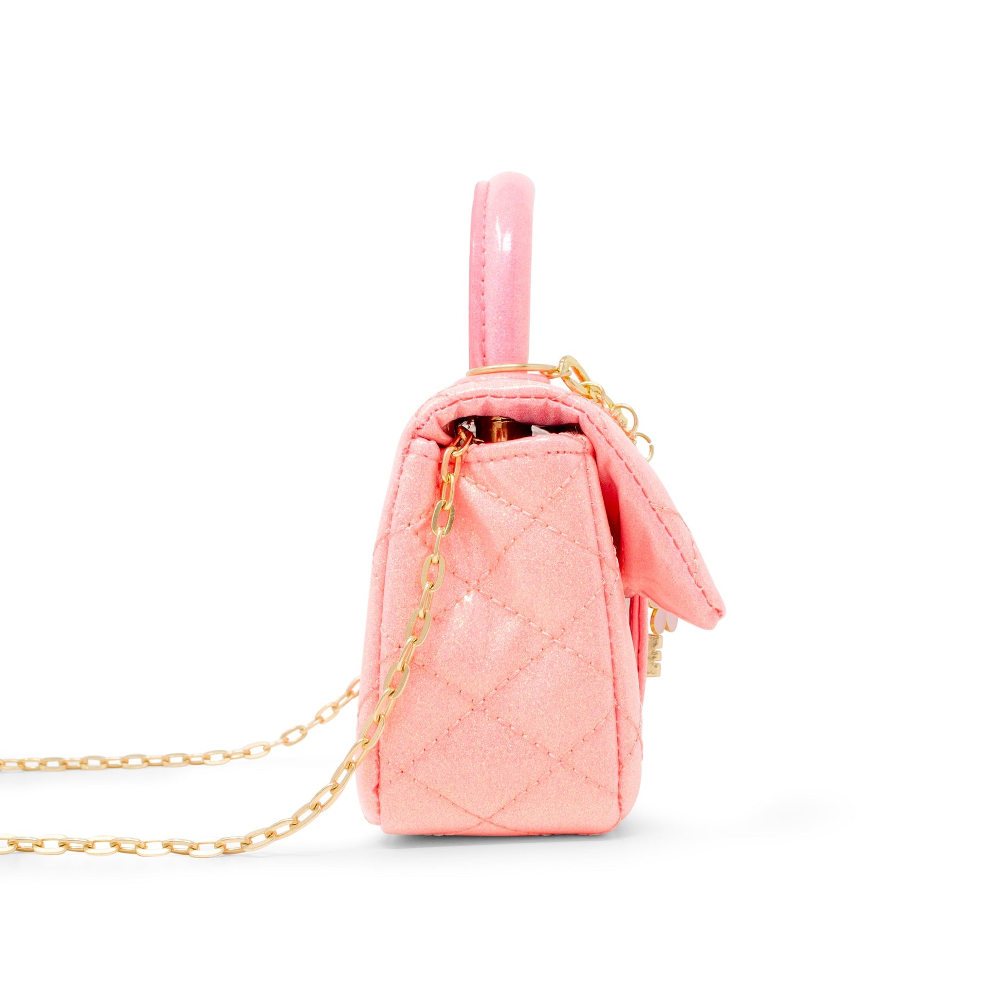 Classic Sparkle Top Handle Handbag - Bubblegum Pink
