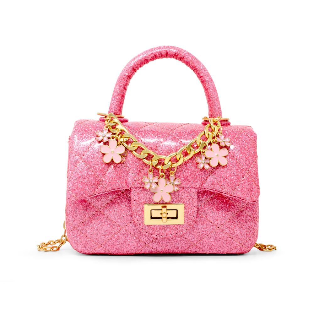 Classic Sparkle Top Handle Handbag - Pink Lemonade