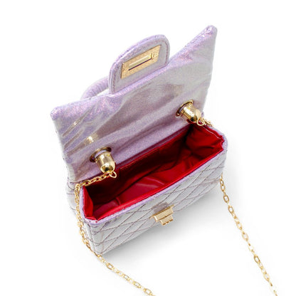 Classic Sparkle Top Handle Handbag - Purple