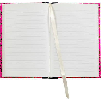 Composition Notebook in Neon Pink/Gold Leather