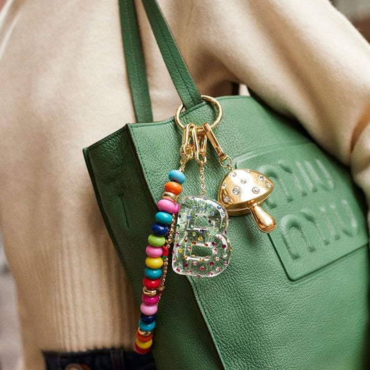 Confetti Initial Bag Charm - B