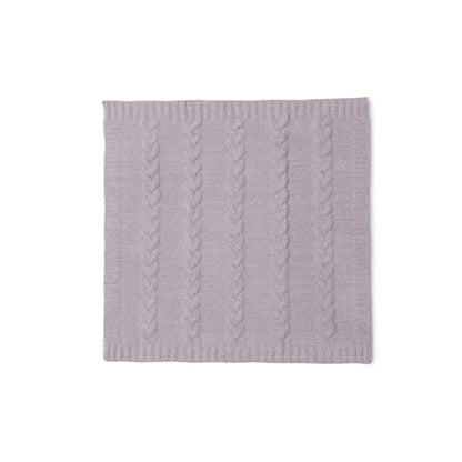 CozyChic Braided Cable Receiving Blanket - Heathered Almond-Sandstone