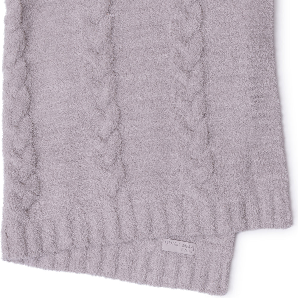 CozyChic Braided Cable Receiving Blanket - Heathered Almond-Sandstone