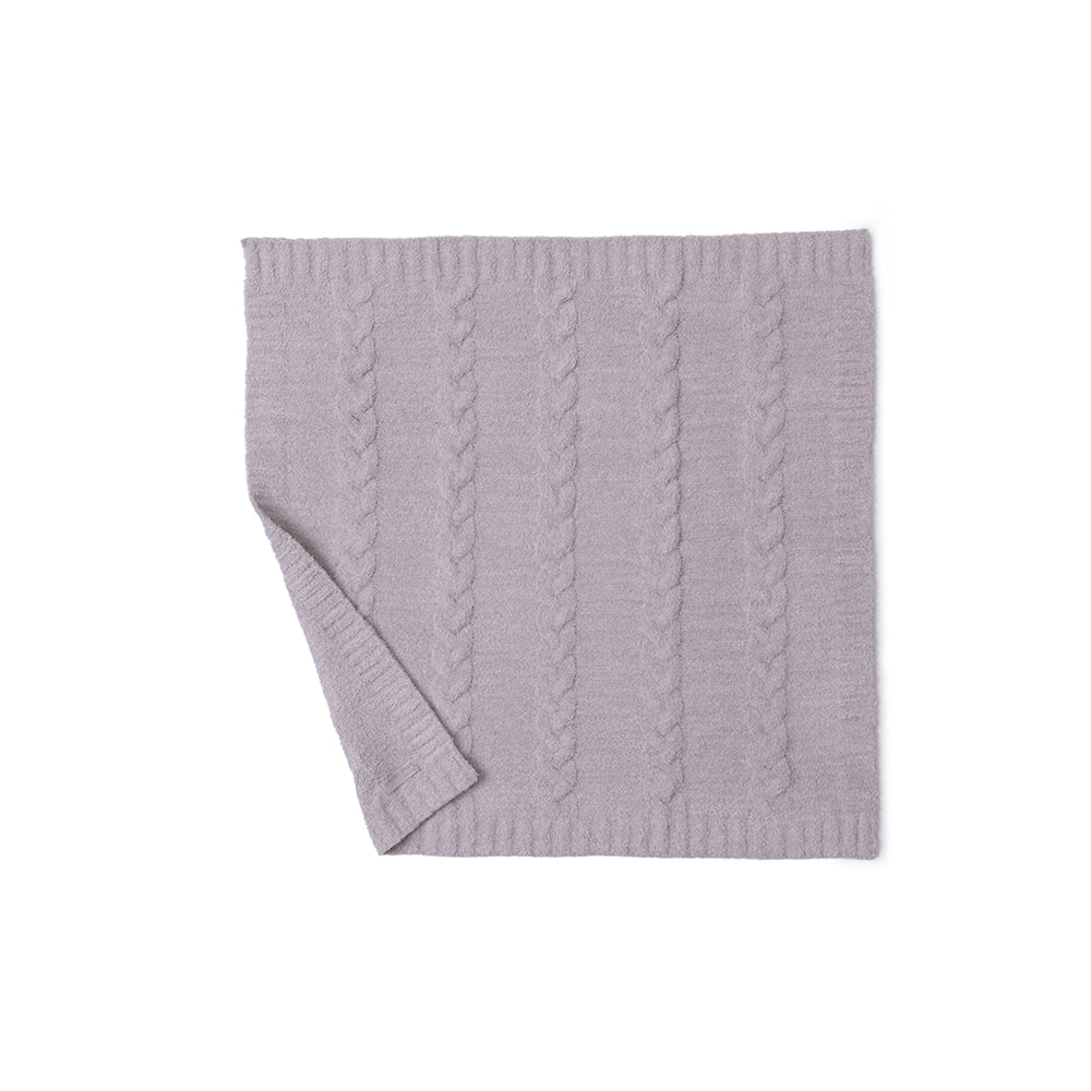 CozyChic Braided Cable Receiving Blanket - Heathered Almond-Sandstone
