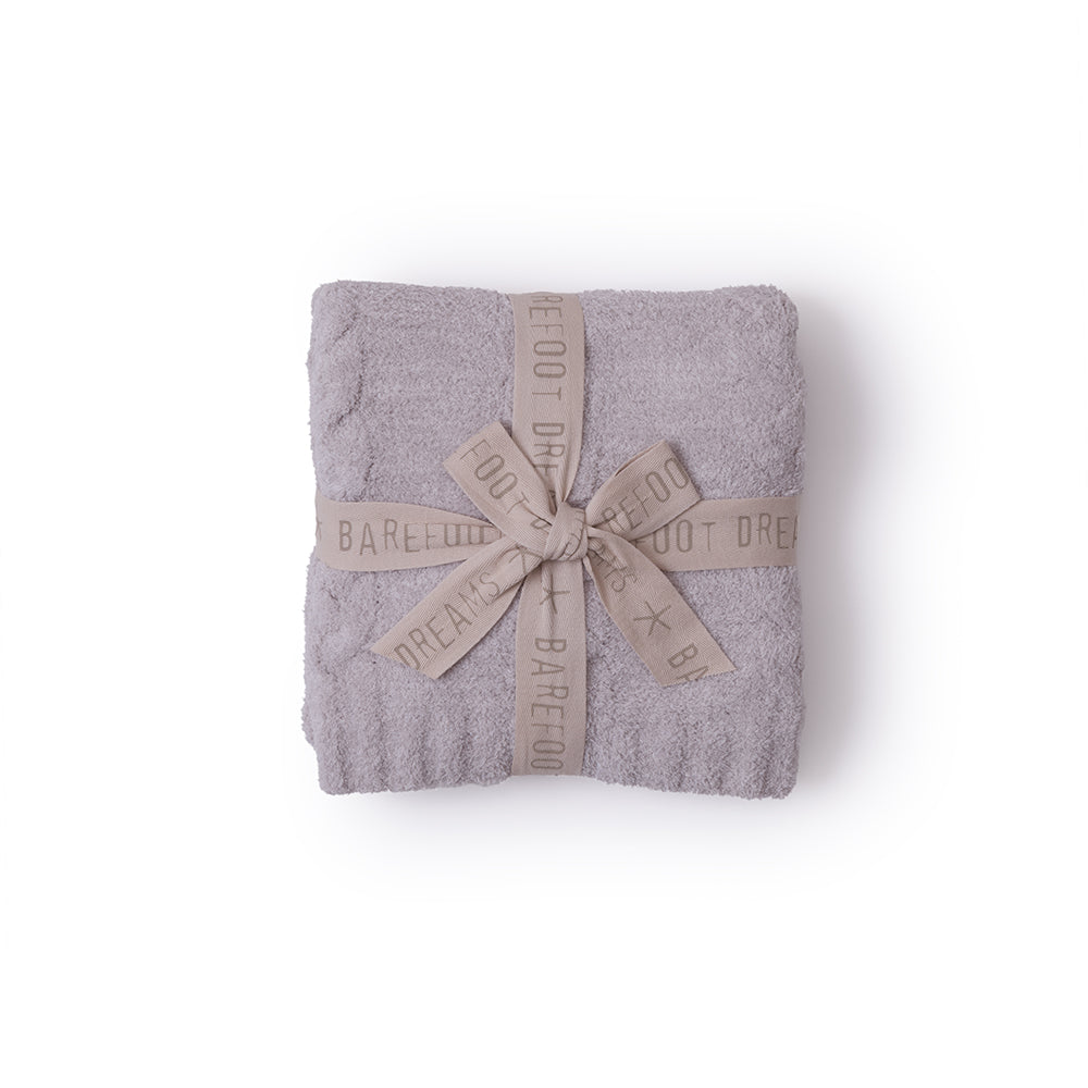 CozyChic Braided Cable Receiving Blanket - Heathered Almond-Sandstone