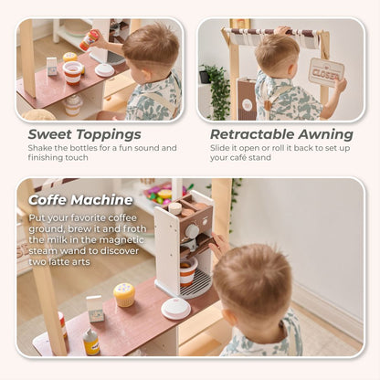 Espresso Treats Wooden Coffee Stand with 29 Accessories
