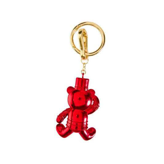 FAO Chrome Bear Keychain - Red