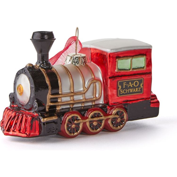 FAO Schwarz Train Glass Ornament