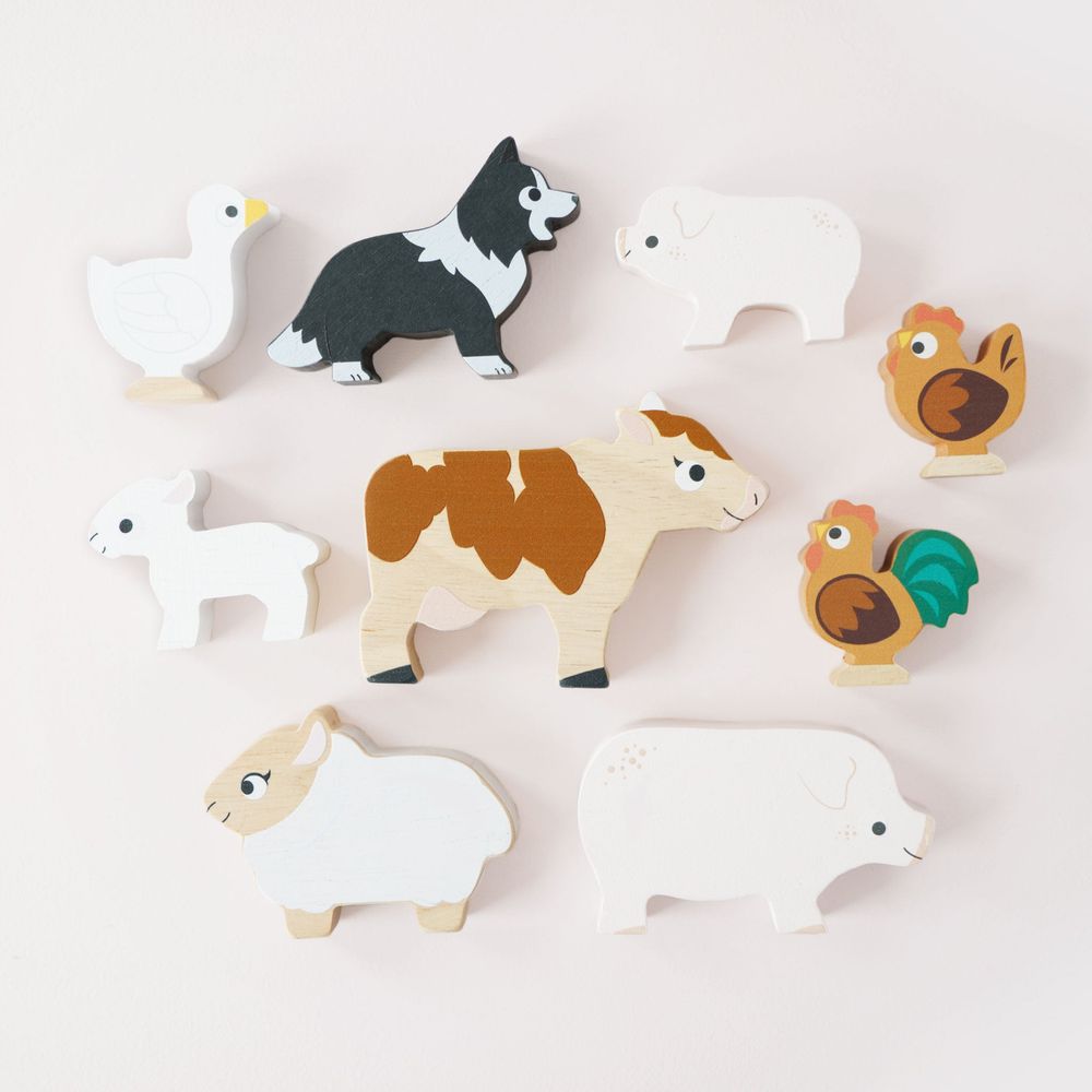 Farmyard Stacking Animals & Bag