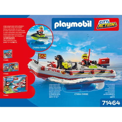 Fireboat with Water Scooter Playset