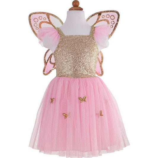 Gold Butterfly Dress & Wings - Size 5-7 Years