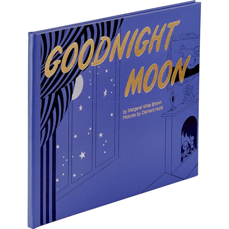 "Goodnight Moon" Book in Blue Bonded Leather