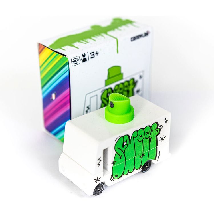 Green Graffiti Van Toy Car