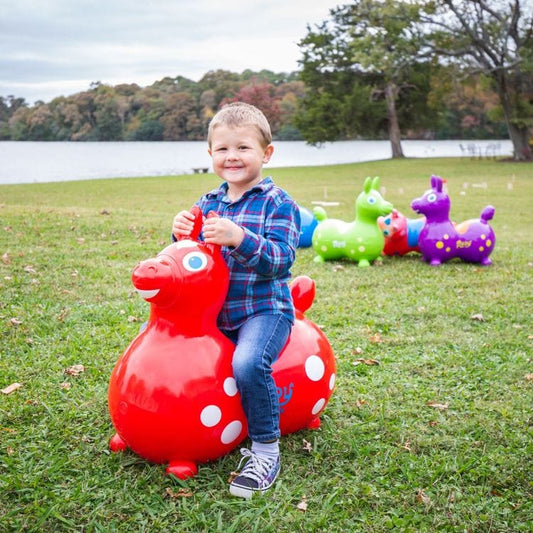 Gymnic Red Rody Horse Max Inflatable Bouncer Ride-on (with Hand Pump)