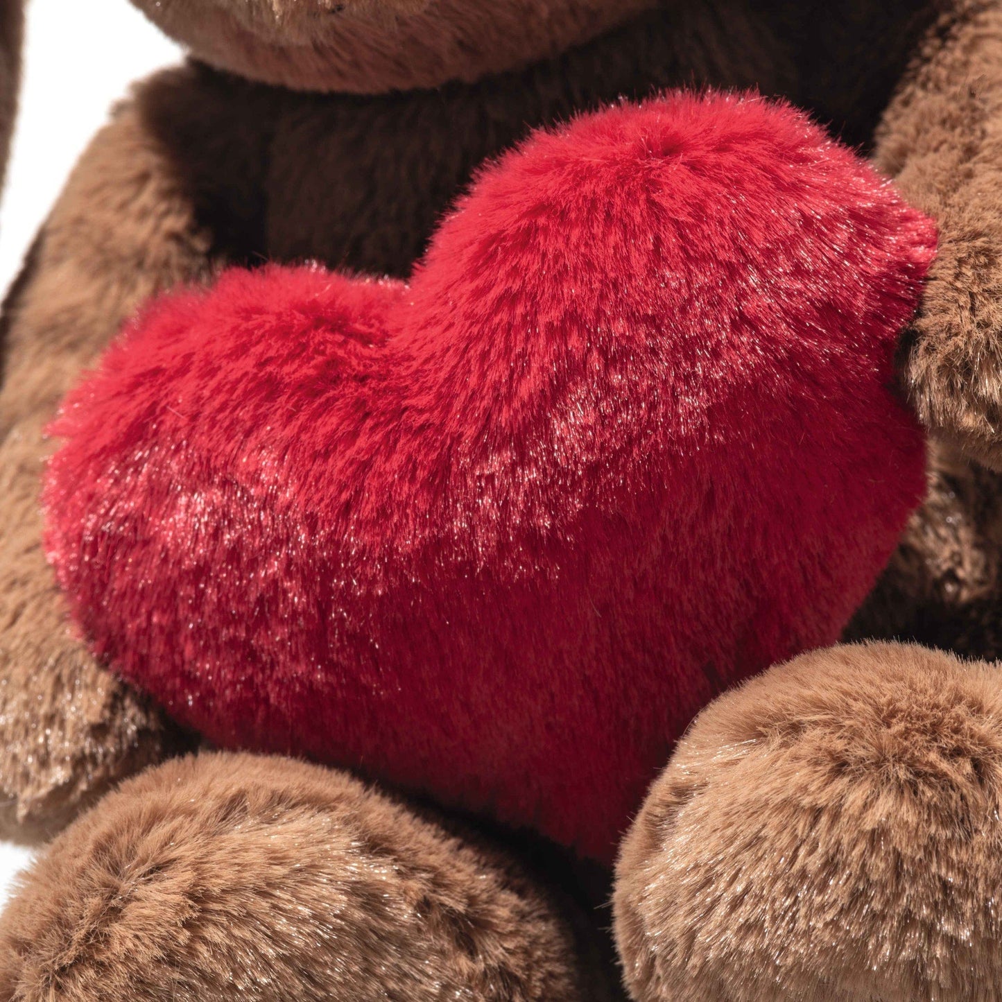 Hoppie Rabbit Brown Plush with Heart - 6"