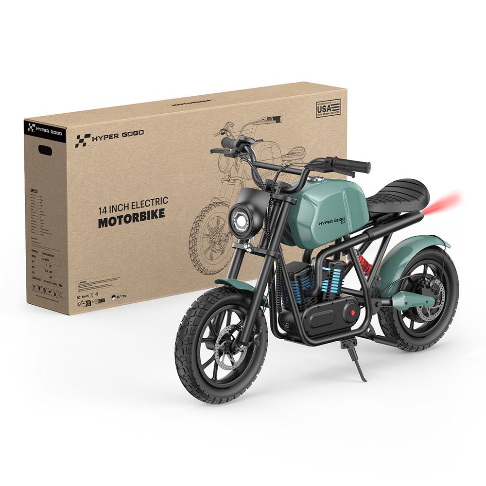 Hyper Gogo S9 Kids Motorcycle - Green