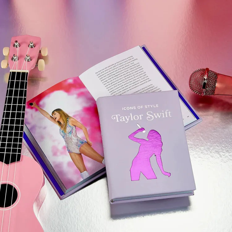 "Icons of Style: Taylor Swift" Book in Lilac Bonded Leather