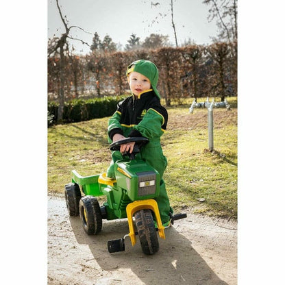 John Deere 3-Wheel Pedal Tractor with Trailer