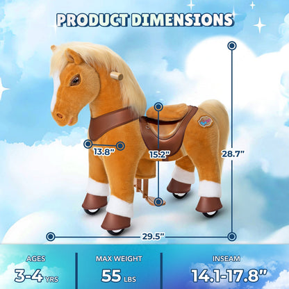 Light Brown Horse Model Y Ride on Toy - Age 3-4 Years