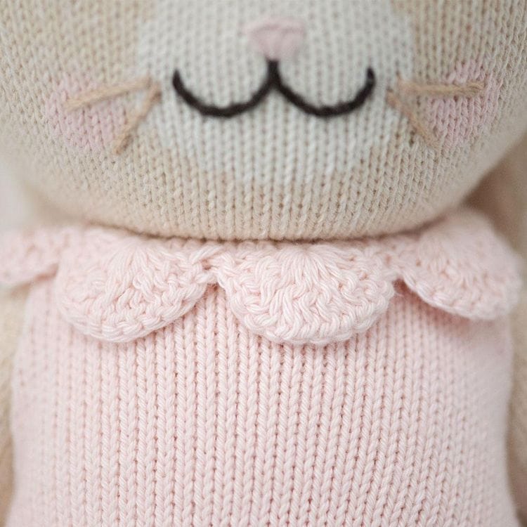 Little 13" Hannah the Bunny (Blush) Hand-Knit Doll