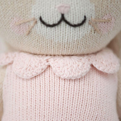 Little 13" Hannah the Bunny (Blush) Hand-Knit Doll
