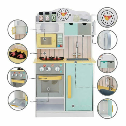 Little Chef Florence Classic Play Kitchen - White/Green & Yellow