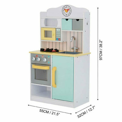 Little Chef Florence Classic Play Kitchen - White/Green & Yellow
