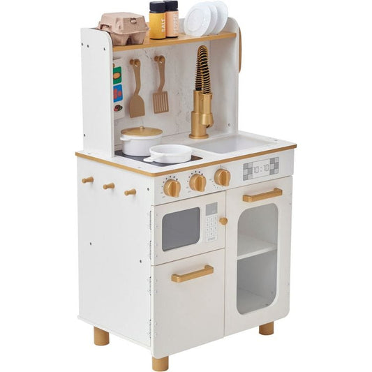 Little Chef Memphis Play Kitchen + Accessories - White/Gold